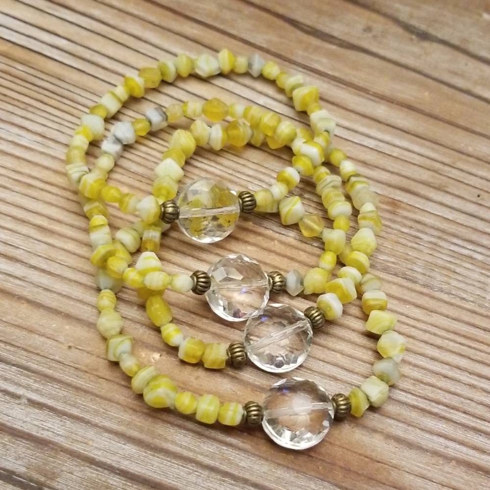 Gemstone bracelet set